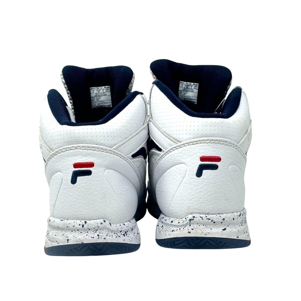 Fila Spitfire Boys 4 Mid-Cut White Red Blue Youth Basketball Sneakers - Picture 8 of 16